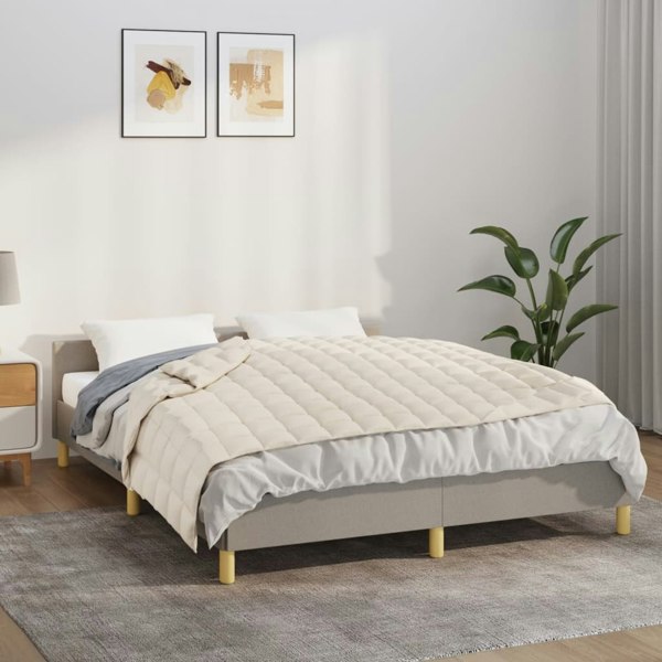 Berkfield Weighted Blanket Light Cream 120x180 cm 5 kg Fabric