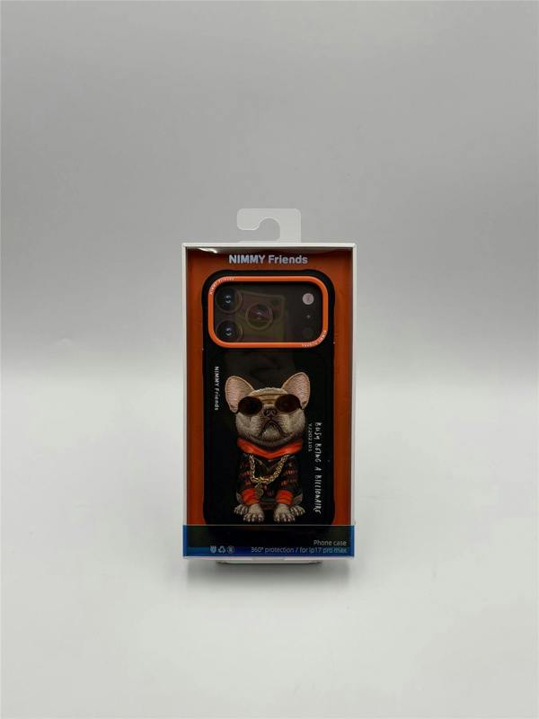Nimmy Friends Nimmy Glasses Cool Dog Case with MagSafe for iPhone 17 Pro Max 6.9" Black Orange - N-YJ-IP17-PRO-MAX-01