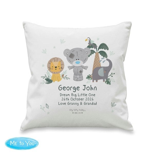 Personalised Memento Company Personalised Tiny Tatty Teddy Jungle Animals Cushion