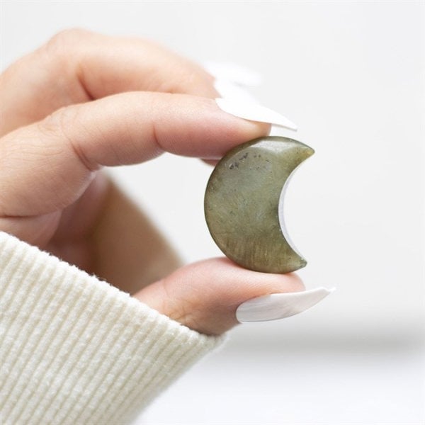 Serano Love You to the Moon Labradorite Crystal Moon in a Bag