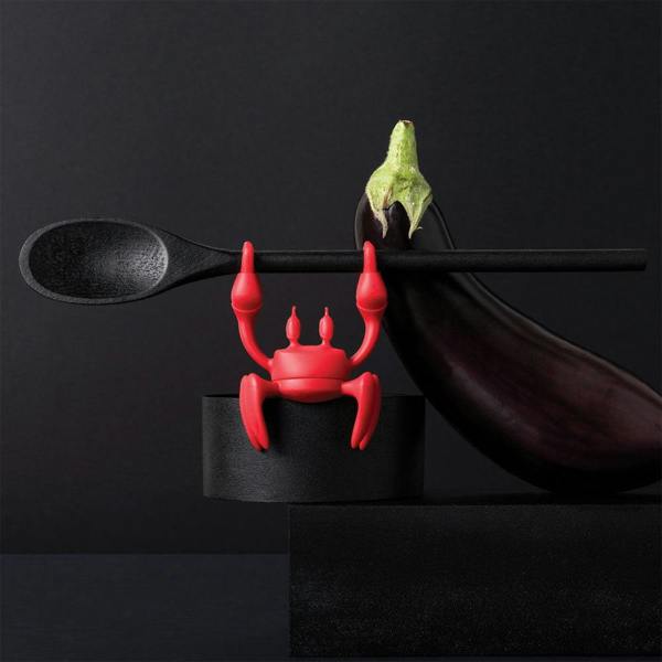 Kitchen Spoon Holder - Crabby Silicone in Radiant Red