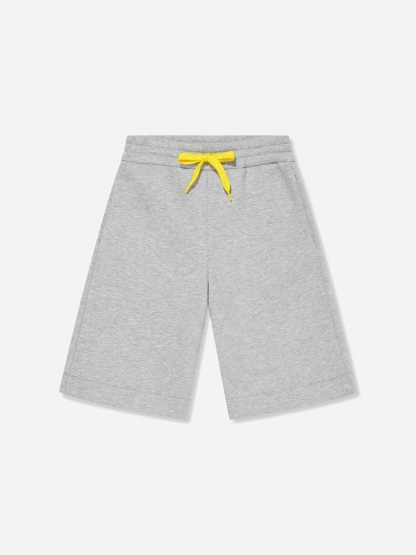 Fendi Kids Fendi Boys Logo Bermuda Shorts in Grey