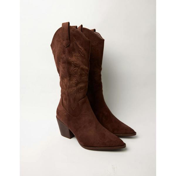 Blue Vanilla Suede Cowboy Boots