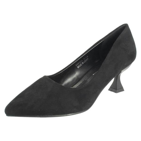 Anne Michelle Ladies Anne Michelle Microfibre 6cm Heeled Court Shoes F90124