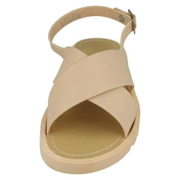 Spot On Ladies Spot On Low Slingback X Vamp Sandal