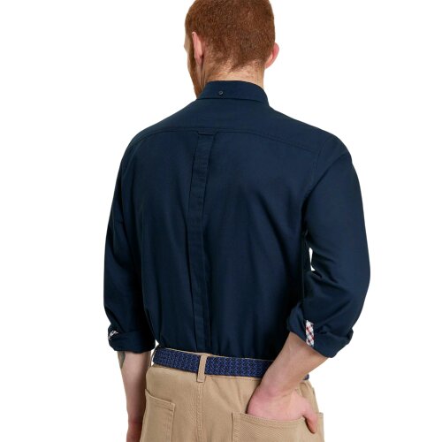 Ben Sherman Mens Signature Oxford Long-Sleeved Shirt - Dark Navy