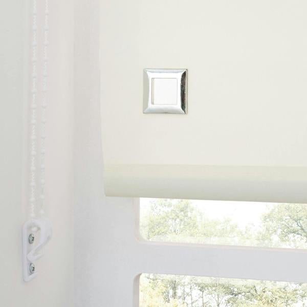 A.Unique Home Trimmable Square Eyelet Roller Blind - 3FT - CREAM - 90cm(W)x170cm(L)