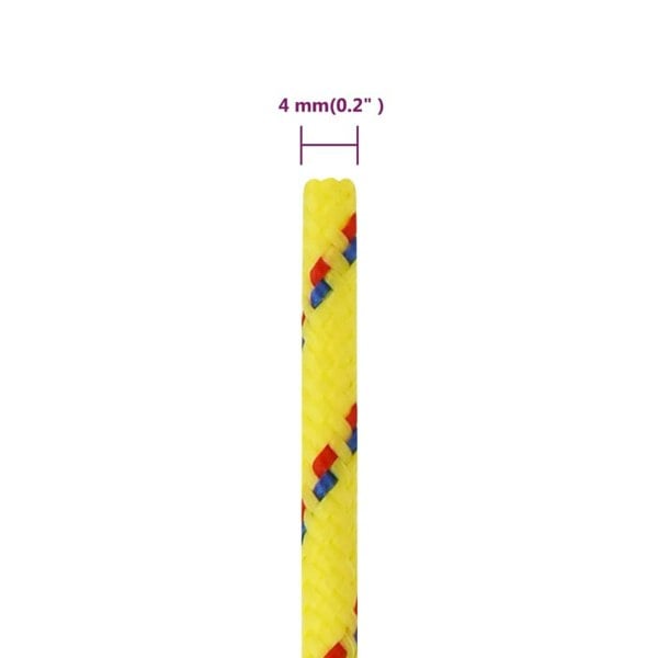 Berkfield Boat Rope Yellow 4 mm 50 m Polypropylene
