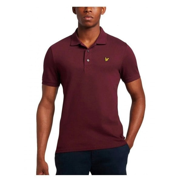 Lyle & Scott Mens Plain Plus Polo Shirt - Burgundy