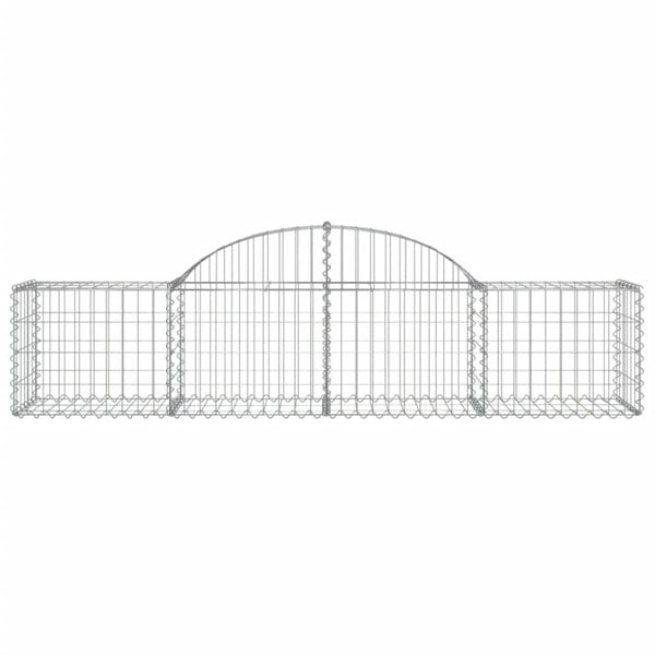 Berkfield Arched Gabion Basket 200x50x40/60 cm Galvanised Iron