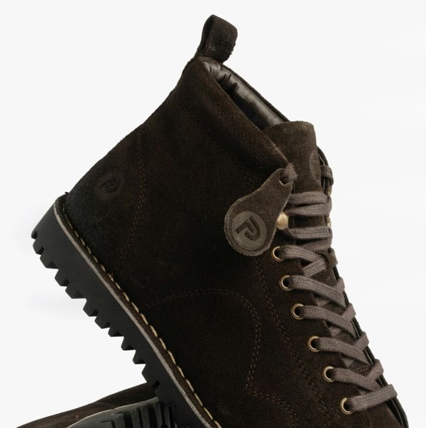 Popps 1961 MOD Mens Suede Boots Brown