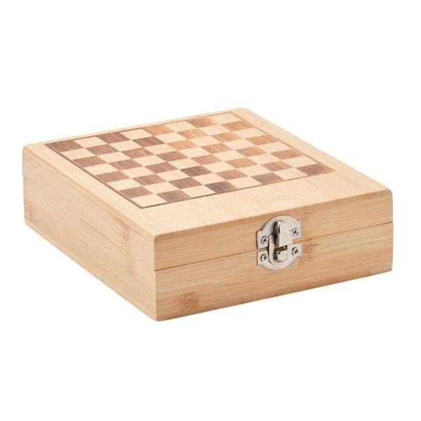 MidOcean Chesset Bamboo Chess Board & Wine Set - Wood - 