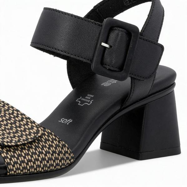 Remonte D1K51 Ankle Strap Sandals   in  Black