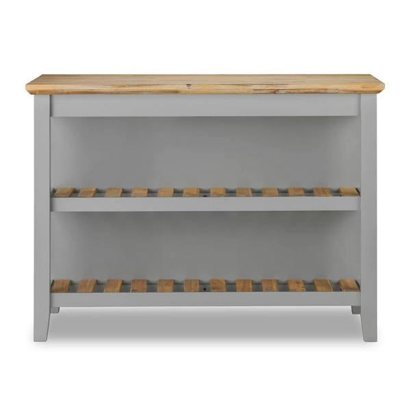 Statement Furniture Florence Breakfast Bar Kitchen Island with Shelves