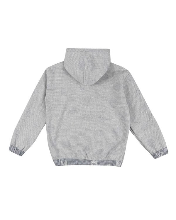 Grey Cloud Print Reversible Hoodie - image 5