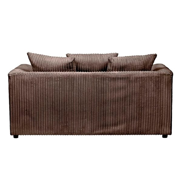 SQUAREBOXX Dylan Jumbo Cord 3+2 Seater Fabric Sofa in Chocolate