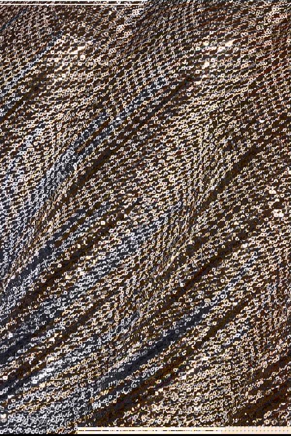 One Sleeve Diagonal Sequin Maxi - Gold DR4008