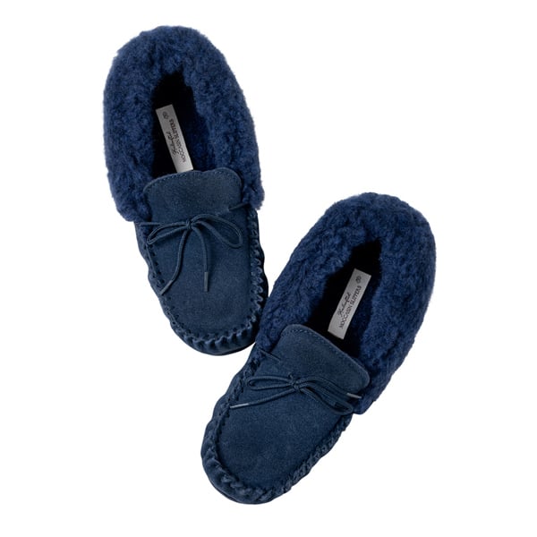 Nordvek Womens Sheepskin Suede Moccasin Slippers