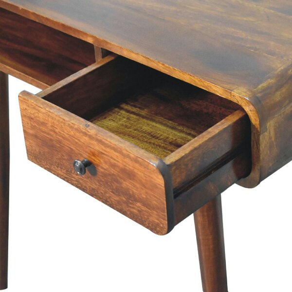 Wyld Haus Ostuni Curved Chestnut Writing Desk