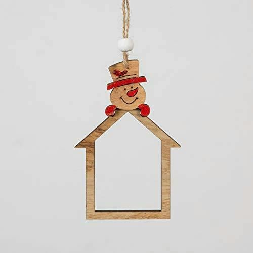 3 Piece Wooden Christmas Hanging Decorations Set with Santa, Reindeer and Snowman image 3