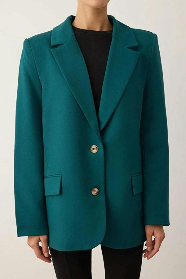 WOVCOR Lined Woven Blazer Jacket