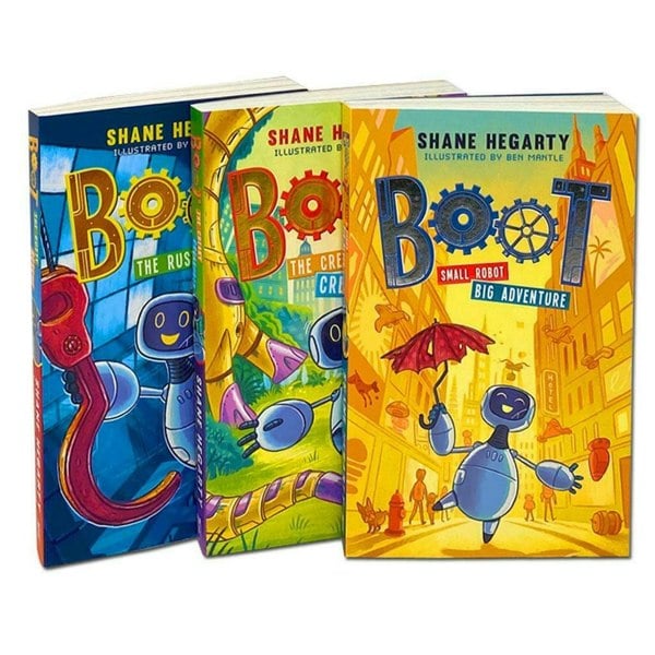 Boot Series by Shane Hegarty Small robot-Big Adventure, The Rusty Rescue, The Creaky Creatures