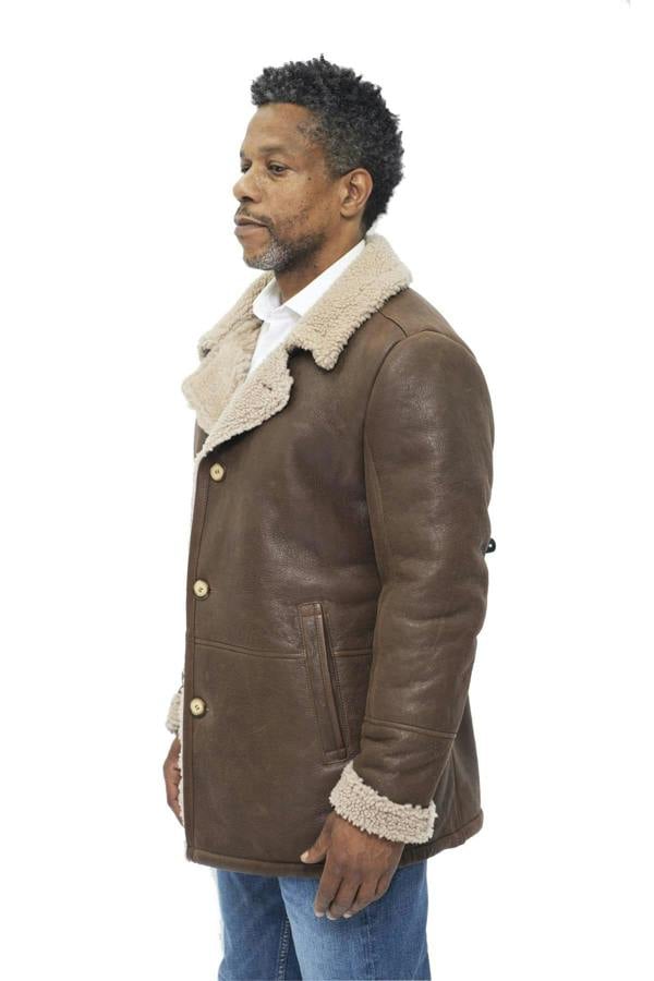 Infinity Leather Mens Classic Sheepskin Leather Jacket-Brisbane