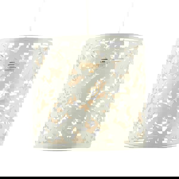 Unique Butterfly Themed Pendant Ceiling Light Shade in Gloss White Image 3