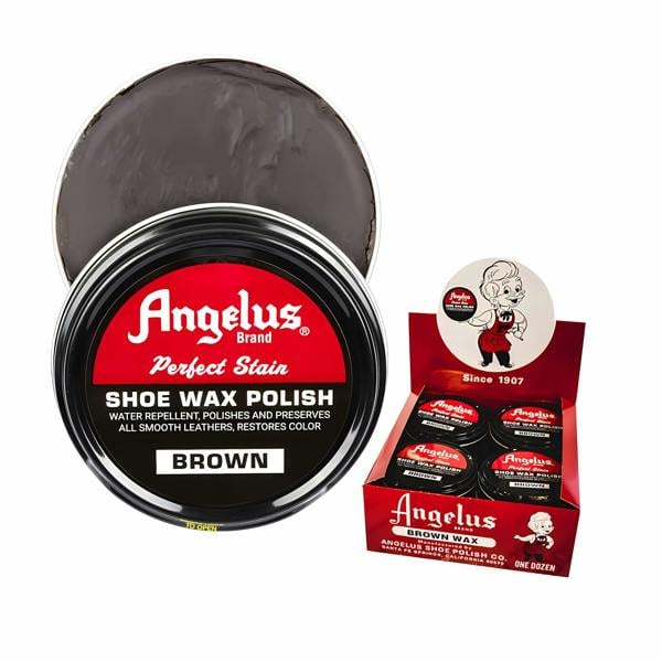 Angelus Perfect Stain Wax Polish - Extra Large Leather Shoe Care 3oz