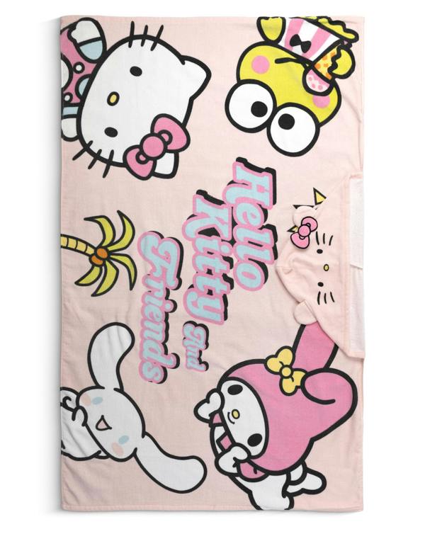 Vanilla Underground Hello Kitty & Friends Girls Pink Sunshine Poncho Towel (One Size)