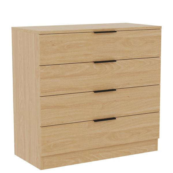 Vida Designs Trega 4 Drawer Chest, Black