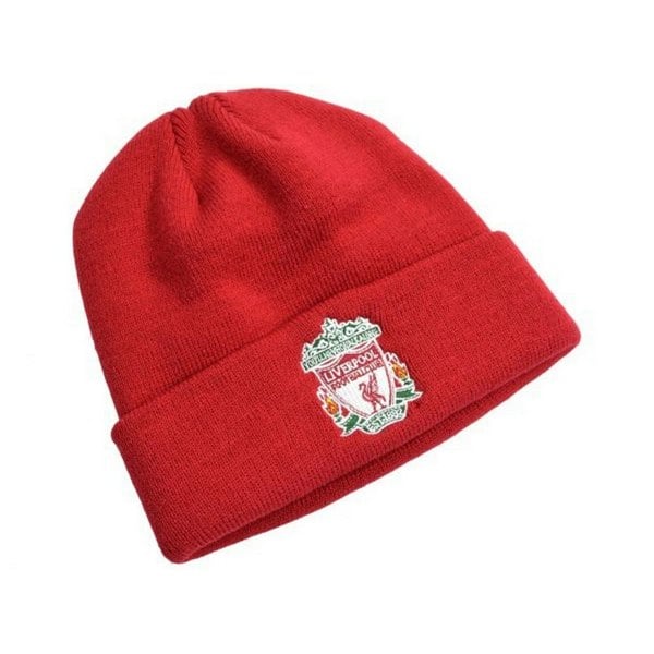 Liverpool FC Official Adults Knitted Turn Up Hat - Red