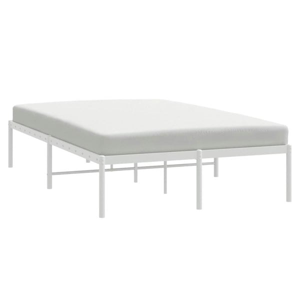 Berkfield Metal Bed Frame White 120x200 cm
