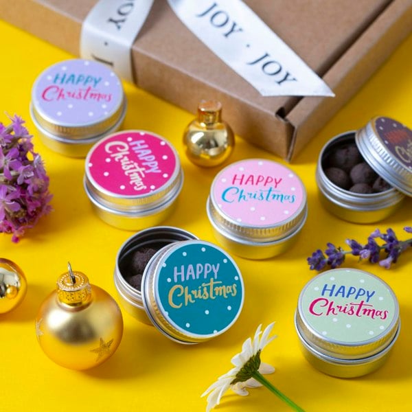 SEEDBALL Happy Christmas Wildflower Seed Balls Mini Tins (Set of Six)