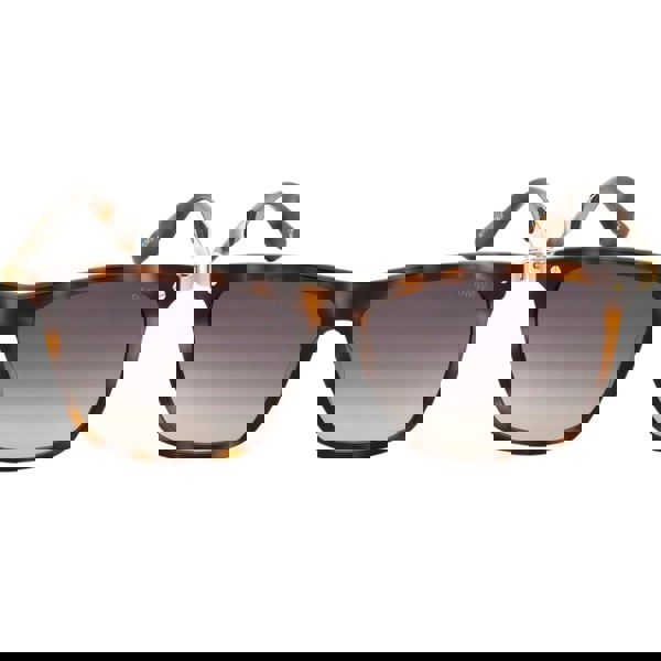BMW Blonde Havana Framed Gradient Smoked Lens Sunglasses