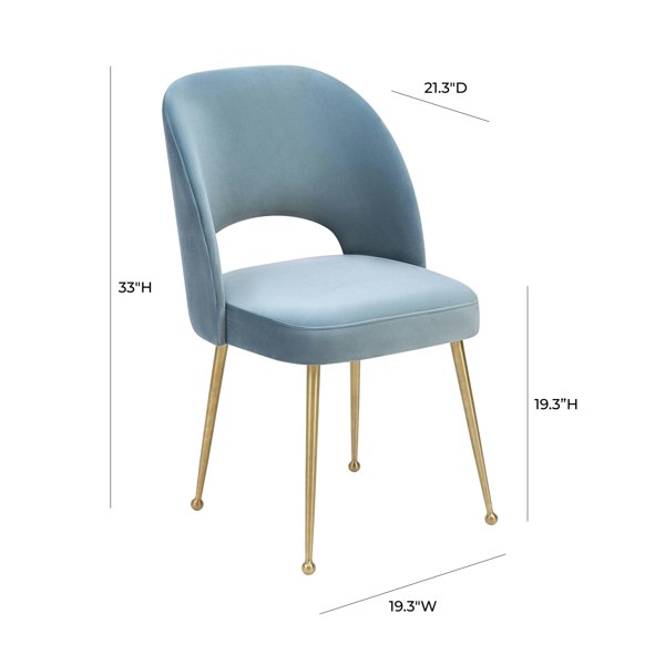 Furniture Edit Swell Sea Blue Velvet Chair