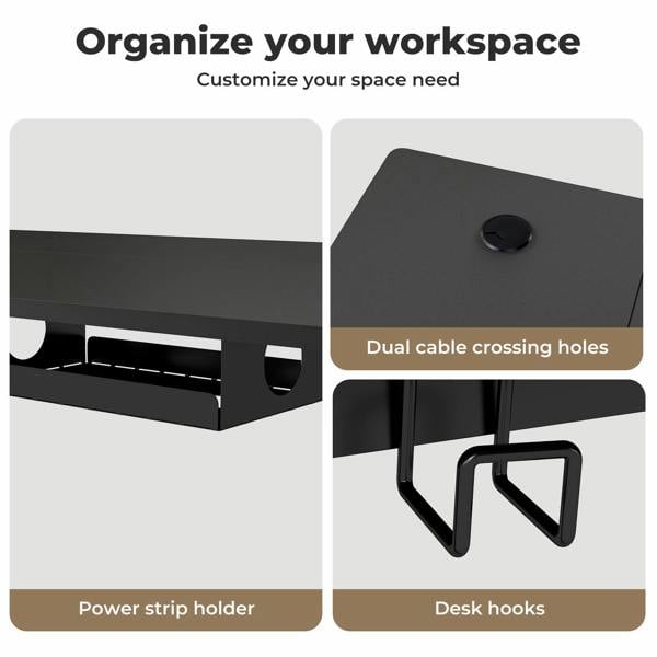 Levede Electric Standing Desk  Adjustable Height Workstation 160cm Metal Frame