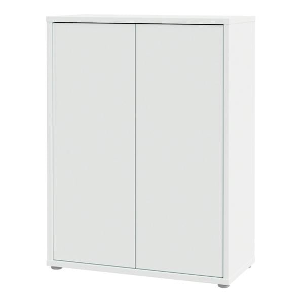 Furniture To Go Alice Springs Shoe Cabinet with 2 Doors Push-to-Open in Light Grey