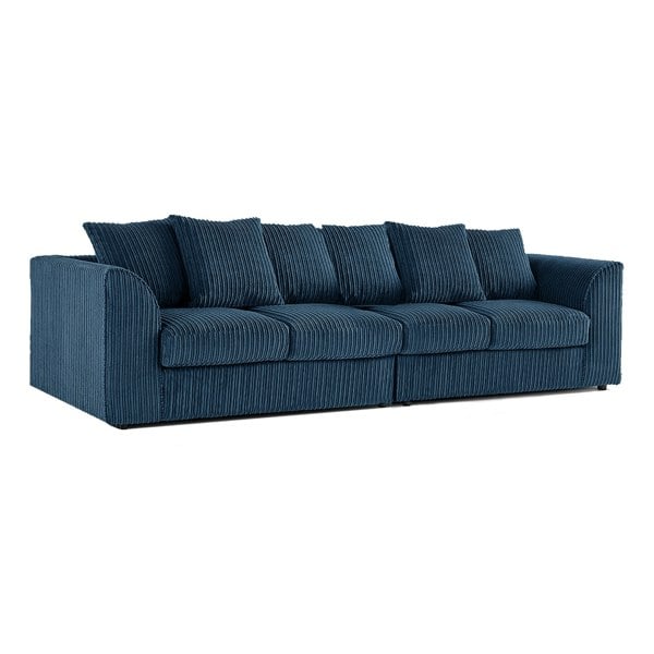 Furnishings For Less Luxor Cord Long Fabric 4 Seater - Scatter back
