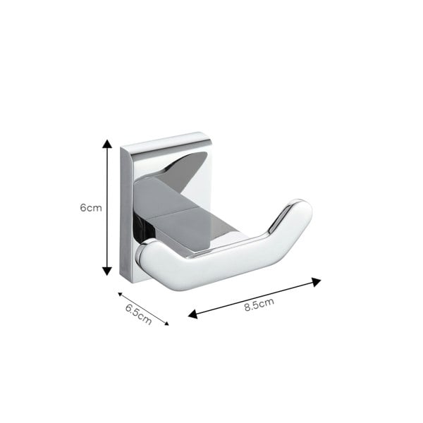 Showerdrape Unity Chrome Stainless Steel Wall Mounted 3 Piece Bathroom Accessory Set