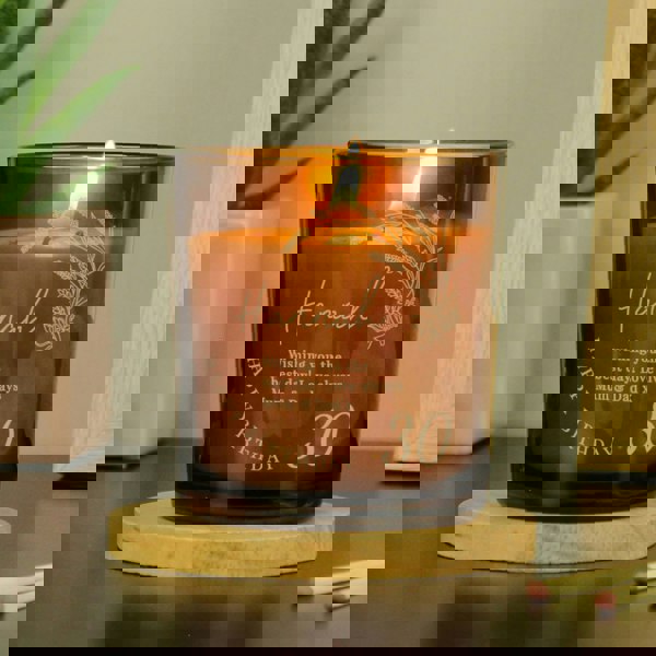 Personalised Memento Company Personalised Birthday Amber Glass Candle