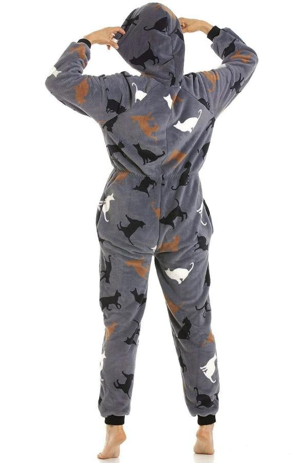 Camille Womens Animal Print Soft Fleece Onesies
