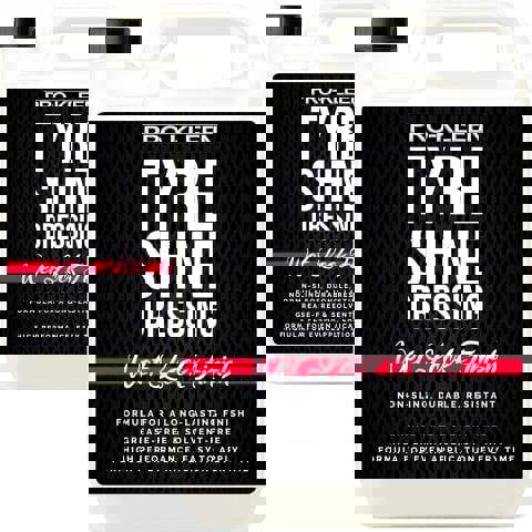 ProKleen Pro-Kleen Tyre Shine Dressing - Wet Look Non-Sling & Solvent Free Formula - Tyre Protector Easy to Use Formula (10 Litres)