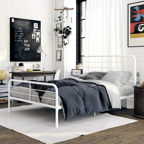 Dorel Home Millie Metal Bed White - Double