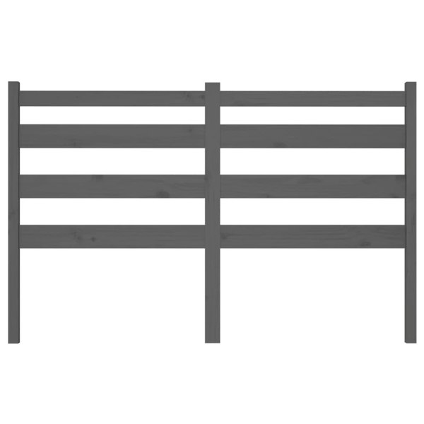 Berkfield Bed Headboard Grey 206x4x100 cm Solid Wood Pine