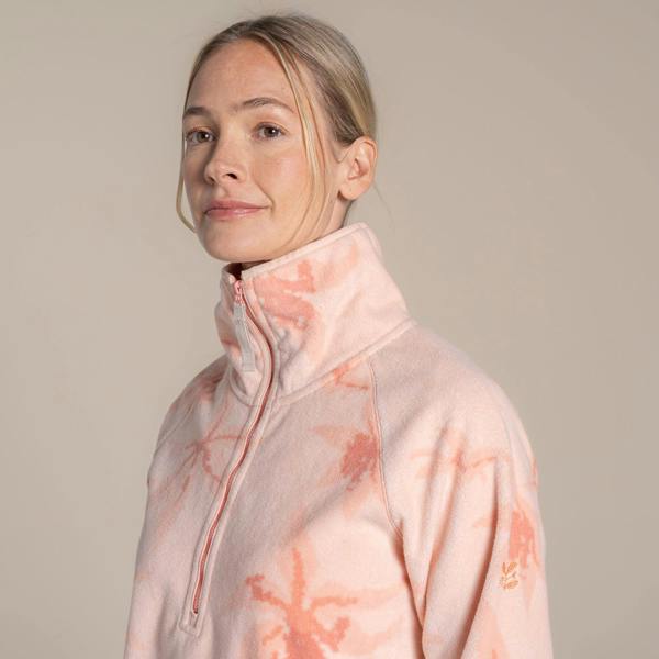 Craghoppers Womens/Ladies Reedmace National Trust Half Zip Fleece Top - Sherbert Dip - 