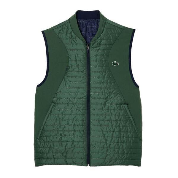 Lacoste Mens Reversible Lightweight Padded Gilet - Green - 