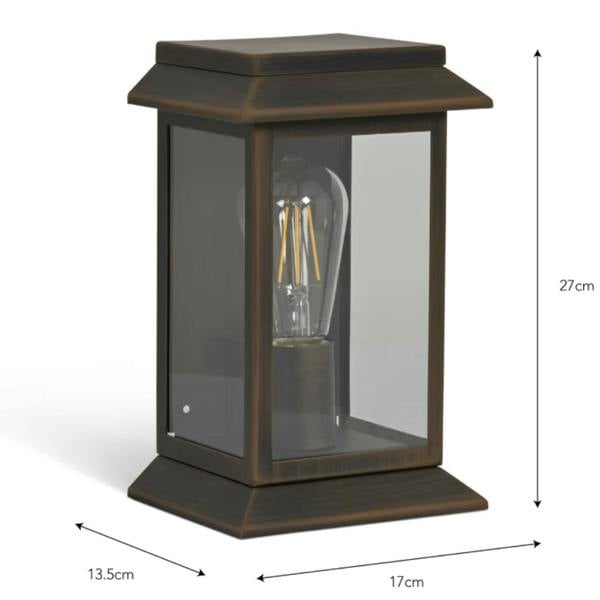 Abode Home & Gifts Antique Bronze Steel Lantern Wall Light