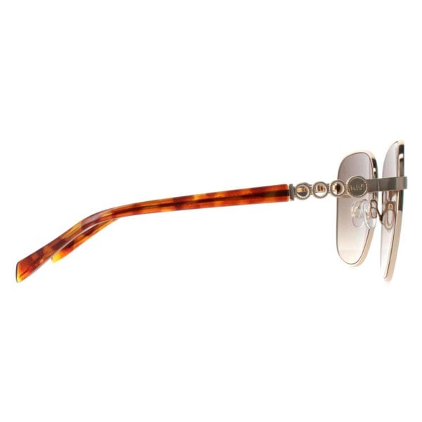 Karen Millen Sunglasses KM7020 410 Shiny Gold Dark Brown Gradient