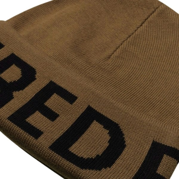 Fred Perry Bold Oversized Logo Shaded Stone Beanie One Size